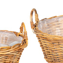 Plantekurv GENDT 2 stk. Naturlig Brun Kubu rattan