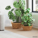Plantekurv GENDT 2 stk. Naturlig Brun Kubu rattan