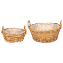 Plantekurv GENDT 2 stk. Naturlig Brun Kubu rattan
