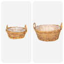 Plantekurv GENDT 2 stk. Naturlig Brun Kubu rattan