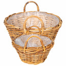 Plantekurv GENDT 2 stk. Naturlig Brun Kubu rattan