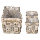 Planter Kurv GENDT 3 stk. Naturlig grå Kubu rattan