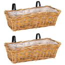 Hængende Plantekurv GENDT 2 stk. Naturlig Brun 48 x 22 x 15 cm