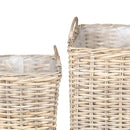 Blomsterkurv GENDT 2 stk. Naturlig grå Kubu rattan