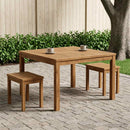 Sofabord Naturfarvet 80 x 80,5 x 45 cm Massivt Akacietræ