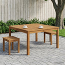 Sofabord Naturfarvet 100 x 100,5 x 45 cm Massivt Akacietræ