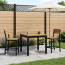 Sofabord Naturfarvet og sort 50 x 48,5 x 36 cm