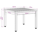 Sofabord Naturfarvet og sort 50 x 48,5 x 36 cm