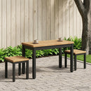 Sofabord Naturfarvet og sort 60,5 x 30 x 36 cm