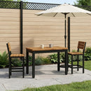 Sofabord Naturfarvet og sort 60,5 x 30 x 36 cm