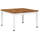 Sofabord Natur og hvid 60 x 60,5 x 36 cm Massivt Akacietræ