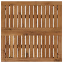 Sofabord Natur og hvid 60 x 60,5 x 36 cm Massivt Akacietræ