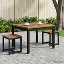 Sofabord Naturfarvet og sort 50 x 60,5 x 36 cm