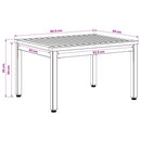 Sofabord Naturfarvet og sort 50 x 60,5 x 36 cm