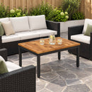 Sofabord NAARDEN Naturfarvet og sort 49 x 68,5 x 36 cm