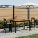 Sofabord Naturfarvet og sort 50 x 68,5 x 36 cm