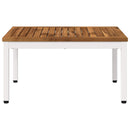 Sofabord Natur og hvid 49 x 68,5 x 36 cm Massivt Akacietræ