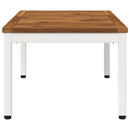 Sofabord Natur og hvid 49 x 68,5 x 36 cm Massivt Akacietræ