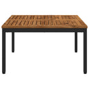 Sofabord Naturfarvet og sort 80 x 80,5 x 45 cm