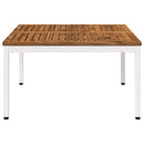 Sofabord Natur og hvid 80 x 80,5 x 45 cm Massivt Akacietræ