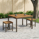 Sofabord Naturlig og Kaffe 80 x 80,5 x 45 cm Massivt Akacietræ