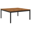 Sofabord Naturfarvet og sort 100 x 100,5 x 45 cm