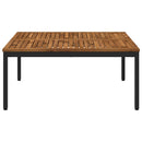 Sofabord Naturfarvet og sort 100 x 100,5 x 45 cm