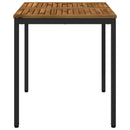 Havemiddagstabel Naturfarvet og sort 70 x 68,5 x 75 cm