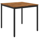 Havemiddagstabel Naturfarvet og sort 80 x 80,5 x 75 cm