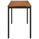 Havemiddagstabel Naturfarvet og sort 108,5 x 55 x 75 cm