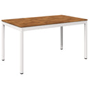 Havemiddagstabel Natur og hvid 141 x 80,5 x 75 cm