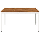 Havemiddagstabel Natur og hvid 141 x 80,5 x 75 cm