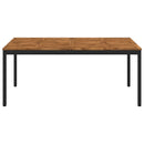Havemiddagstabel Naturfarvet og sort 147 x 88,5 x 75 cm