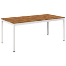 Havemiddagstabel Natur og hvid 147 x 88,5 x 75 cm