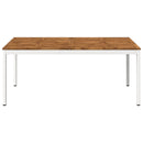 Havemiddagstabel Natur og hvid 147 x 88,5 x 75 cm