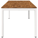 Havemiddagstabel Natur og hvid 147 x 88,5 x 75 cm