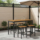 Have Bar Bord Naturfarvet og sort 141 x 80,5 x 105 cm