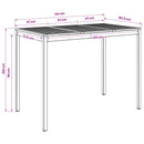 Have Bar Bord Naturfarvet og sort 141 x 80,5 x 105 cm