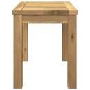 Sofabord Hvid 60,5 x 30 x 36 cm Massivt Akacietræ