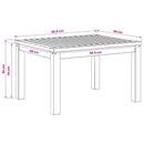 Sofabord Hvid 50 x 60,5 x 36 cm Massivt Akacietræ