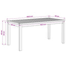 Sofabord Hvid 50 x 100,5 x 45 cm Massivt Akacietræ