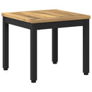 Sofabord Hvid og sort 40 x 40,5 x 36 cm Massivt Akacietræ