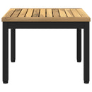 Sofabord Hvid og sort 50 x 48,5 x 36 cm Massivt Akacietræ