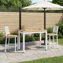 Sofabord Hvid 60,5 x 30 x 36 cm Massivt Akacietræ