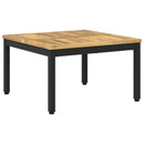 Sofabord Hvid og sort 60 x 60,5 x 36 cm Massivt Akacietræ