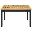 Sofabord Hvid og sort 60 x 60,5 x 36 cm Massivt Akacietræ