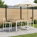 Sofabord Hvid 60 x 60,5 x 36 cm Massivt Akacietræ
