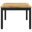 Sofabord Hvid og sort 50 x 60,5 x 36 cm Massivt Akacietræ
