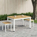 Sofabord Hvid 49 x 68,5 x 36 cm Massivt Akacietræ