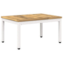 Sofabord Hvid 49 x 68,5 x 36 cm Massivt Akacietræ